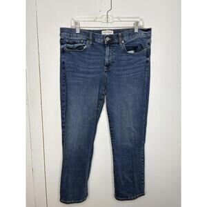Lucky Brand Jeans Womens 14 32 Sweet Crop Straight Leg Stretchy Medium Wash